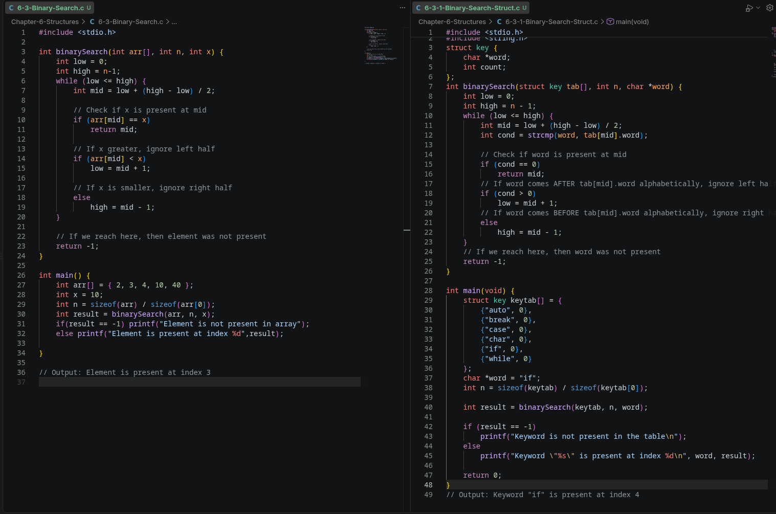 binary search